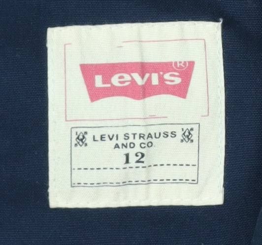 Levi's Boys Blue Hooded Jacket Size 12 Years