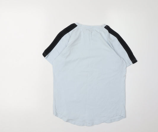 Rascal Boys Blue T-Shirt L Jersey Solid Casual Style