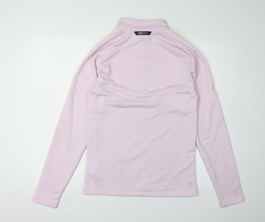 New Balance Women's Pink Sweatshirt, Size S, Lightweight Zip