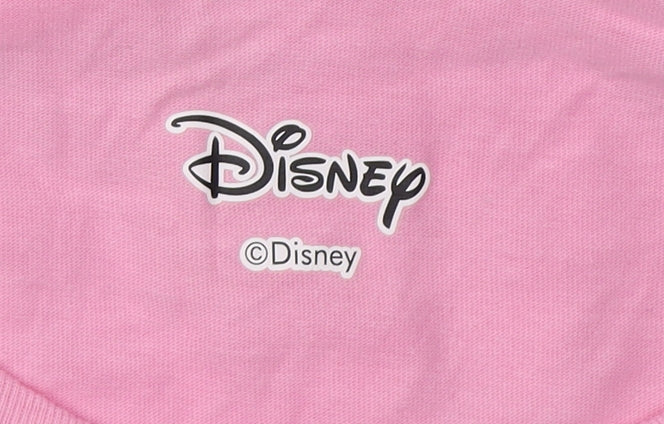 Disney Women's Pink T-Shirt L Casual Breathable