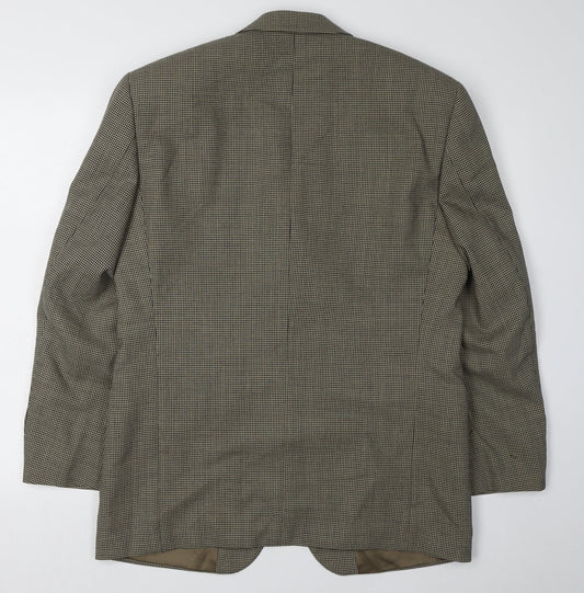 Louis Feraud Men's Brown Check Blazer Size 48S