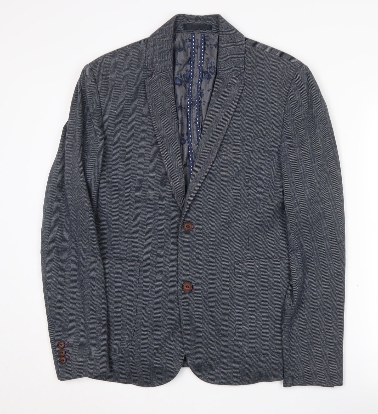 Ted Baker Men's Grey Blazer Size 2 - Classic Style