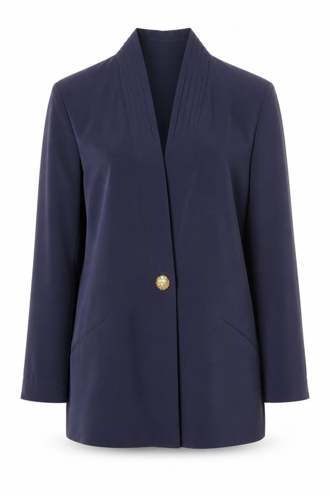 Jacques Vert Women's Blue Blazer Size 12 Regular Fit