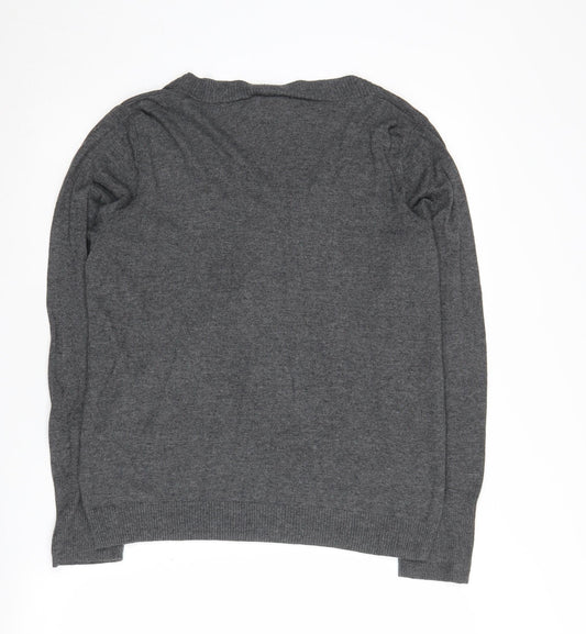 DKNY Men's Grey XL Pullover V-Neck Jumper