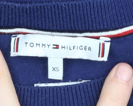 Tommy Hilfiger Women's Blue XS Striped Jumper