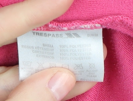 Trespass Women's Pink 1/4 Zip Fleece Sweatshirt Medium