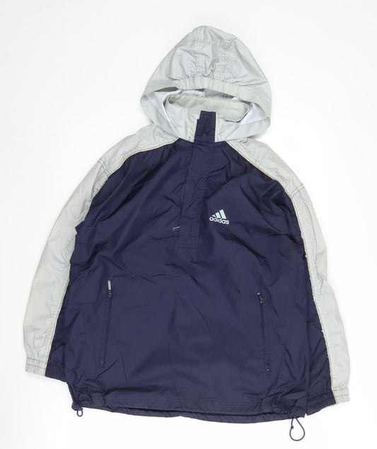 Adidas Men's Blue Windbreaker Jacket, Size M