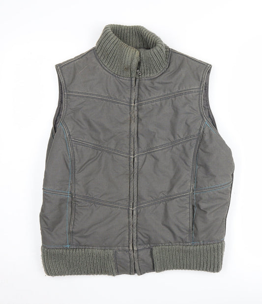 Fat Face Women's Grey Sleeveless Cotton Blend Waistcoat
