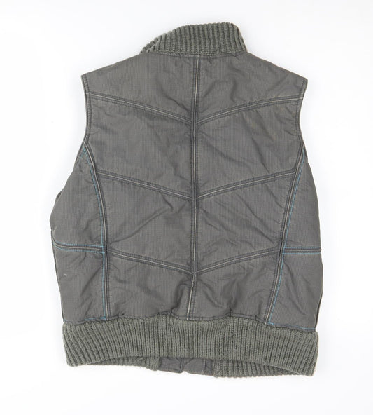 Fat Face Women's Grey Sleeveless Cotton Blend Waistcoat