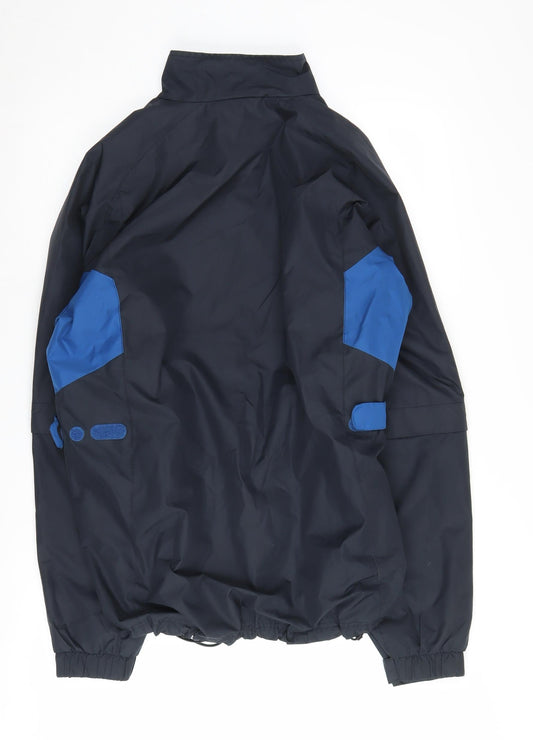 Dunlop Men's Windbreaker Jacket L Black Blue Polyester