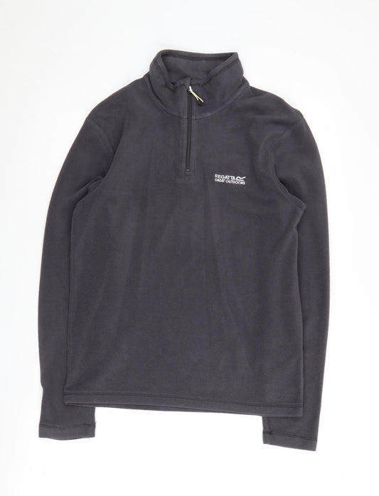 Regatta Men's Black 1/4 Zip Fleece Sweatshirt S