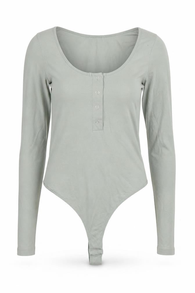 Front view of ASOS DESIGN Green Bodysuit, Women's, size 6, Slim Fit