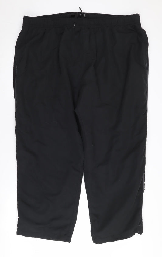 Capsule Men's Black Jogger Trousers - Elastic Waist, Size 50-52