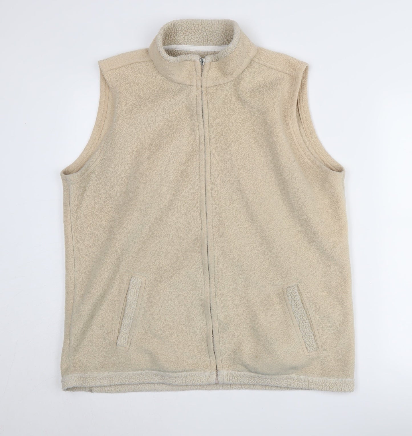 EWM Women's Beige Fleece Waistcoat Size 18 Casual