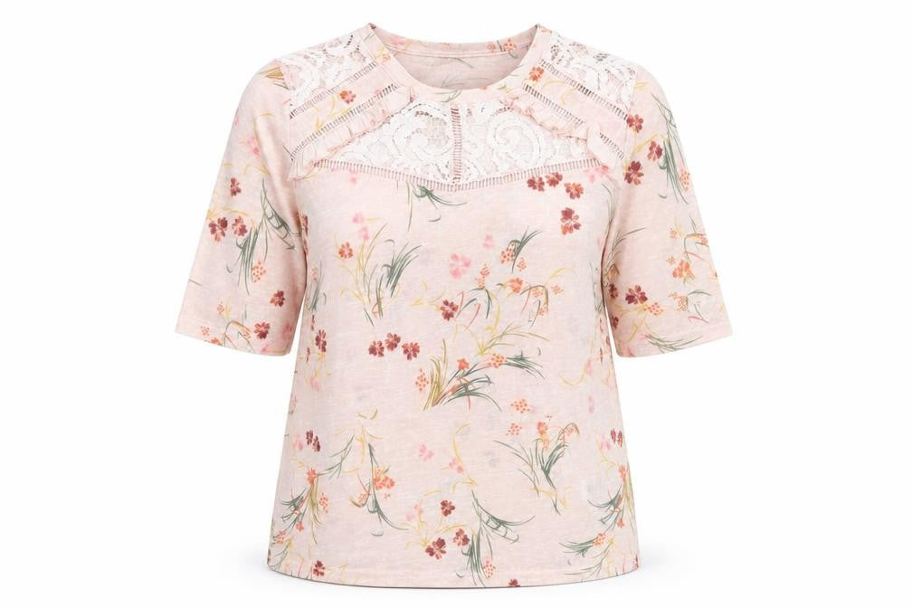 Marks and Spencer Women's Floral Pink Pullover, Size 12
