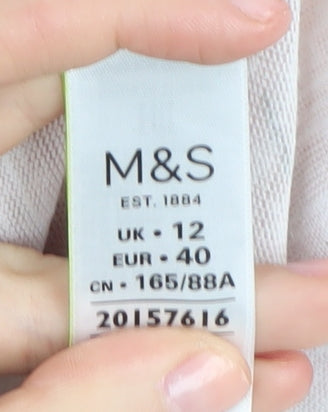 Marks and Spencer Women's Floral Pink Pullover, Size 12