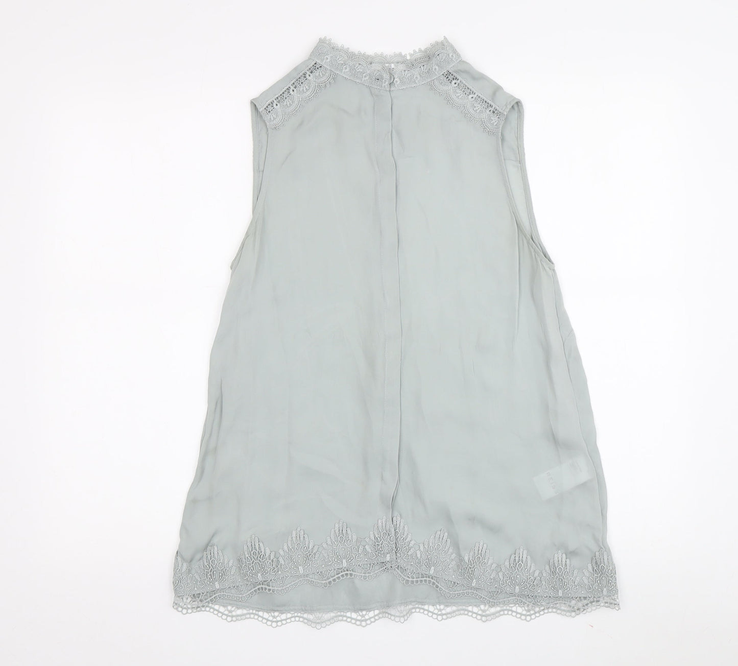 Reiss Women's Grey Silk Blouse UK 6