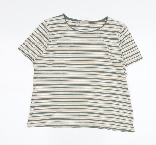 Eastex Women’s Multicoloured Striped T-Shirt Size 16
