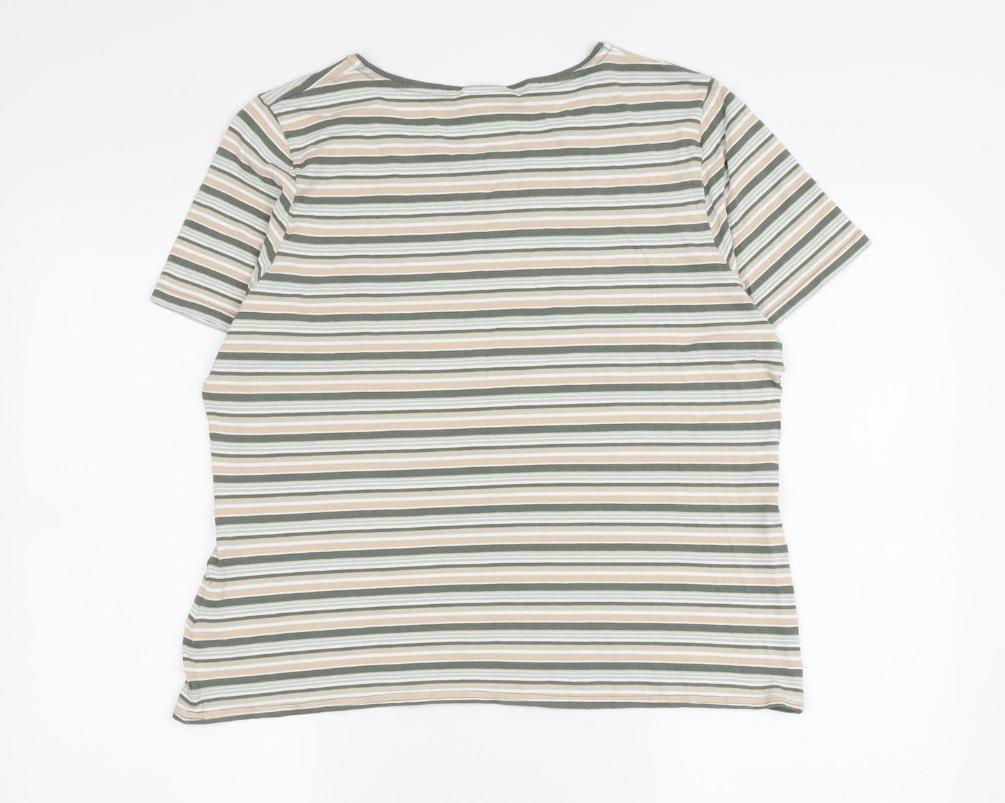 Eastex Women’s Multicoloured Striped T-Shirt Size 16