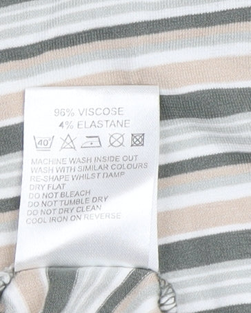 Eastex Women’s Multicoloured Striped T-Shirt Size 16
