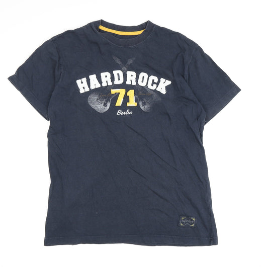 Hard Rock Cafe Blue Men's M Graphic Music T-Shirt