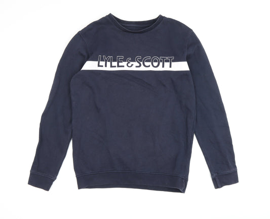 Lyle & Scott Boys Blue Pullover Sweatshirt, Size 12-13