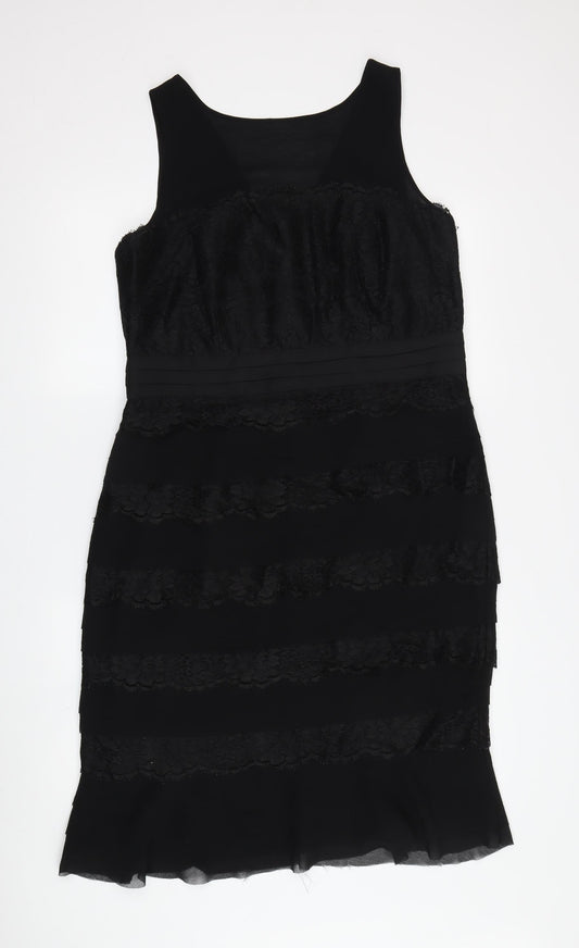 Alexon Women's Black Bodycon Dress, UK 14, Lace, Elegant