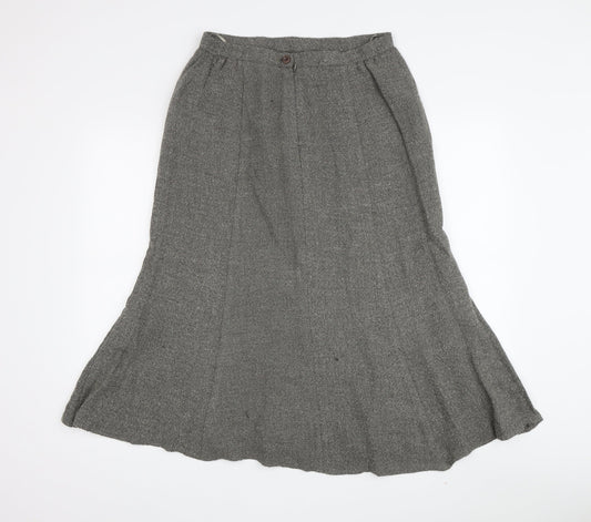 Eastex Women's Grey Tweed Midi Trumpet Skirt, Size 12