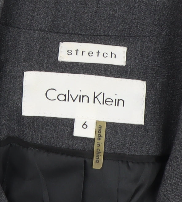 Calvin Klein Women's Grey Blazer, Size 10, Business Casual