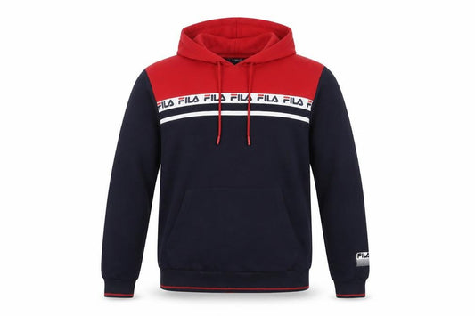 Mens UK M Regular FILA Red Pullover Hoodie