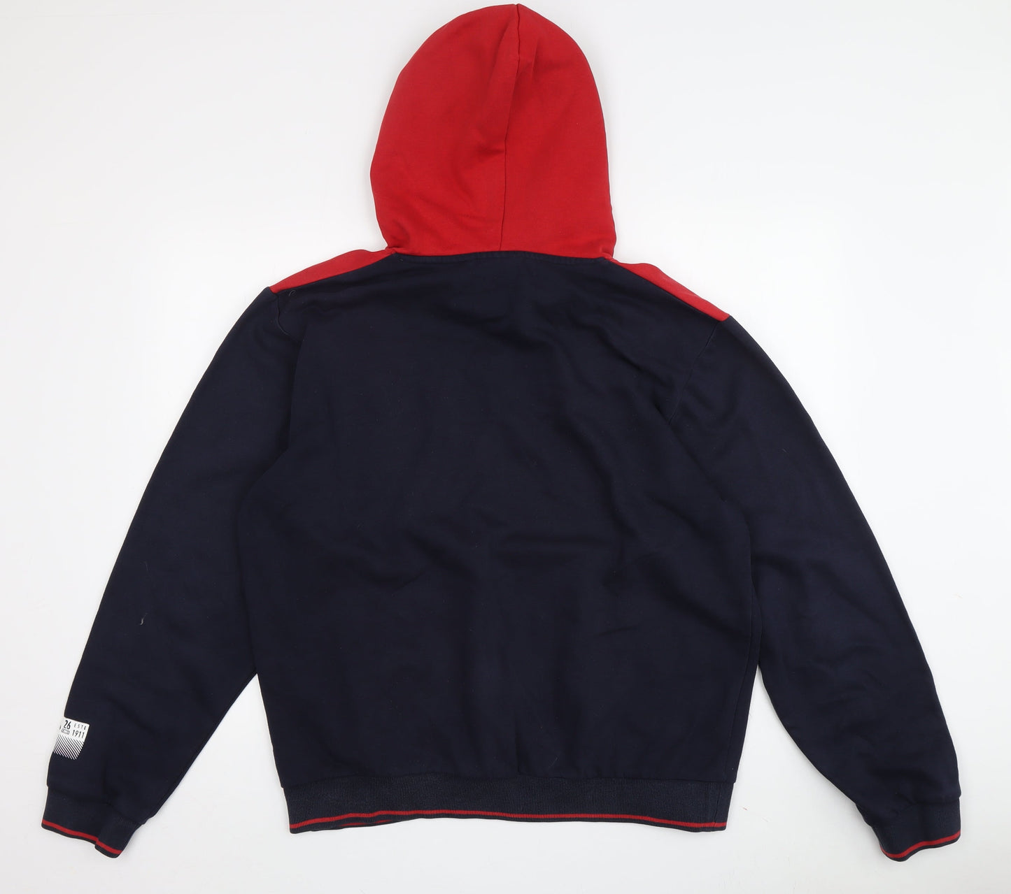 FILA Men's Red Pullover Hoodie - M College Style
