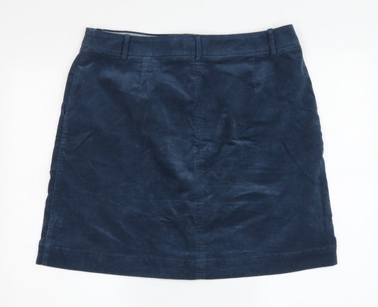 White Stuff Women's Blue Corduroy Skirt Size 14