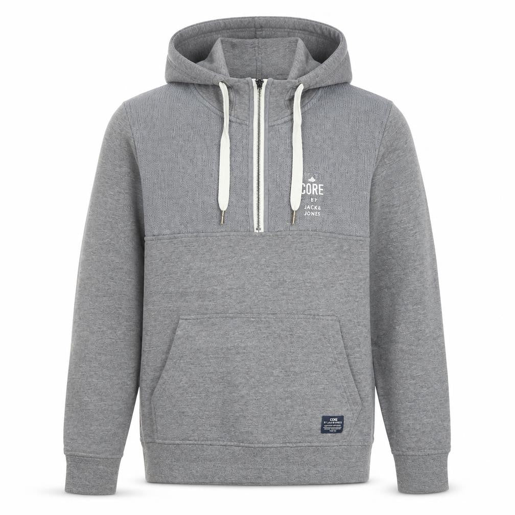 Mens UK M Regular JACK & JONES Grey Full Zip Hoodie