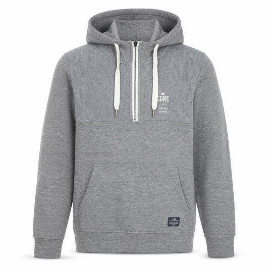 Mens UK M Regular JACK & JONES Grey Full Zip Hoodie