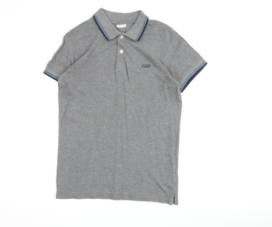 Jack & Jones Men's Grey Polo Shirt Size L