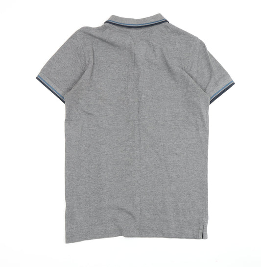 Jack & Jones Men's Grey Polo Shirt Size L