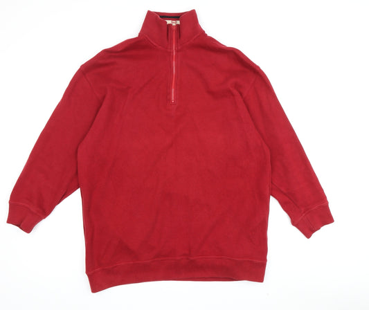 Glenmuir Men's Red 1/4 Zip Sweatshirt M