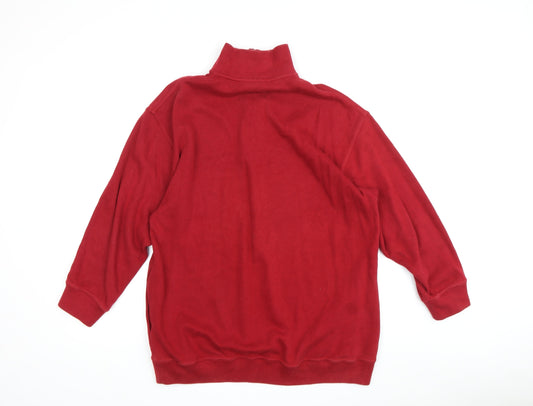 Glenmuir Men's Red 1/4 Zip Sweatshirt M