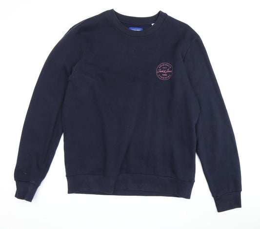 Jack & Jones Men's Blue Logo Sweatshirt S Pullover