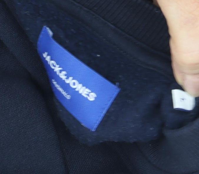 Jack & Jones Men's Blue Logo Sweatshirt S Pullover