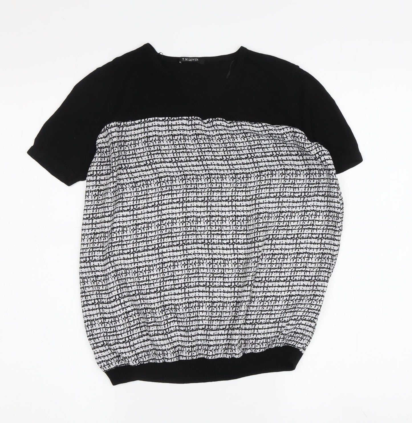 T.M. Lewin Women's Black XS Short Sleeve Top