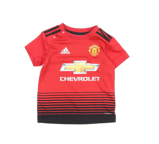 Adidas Unisex Baby Red Football Jersey 9-12 Months