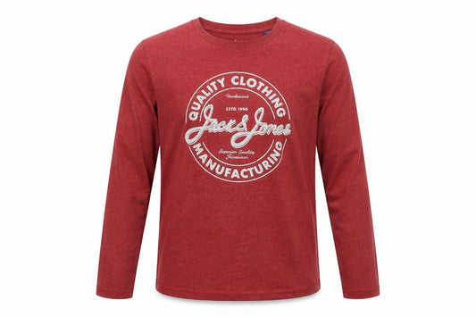 Jack & Jones Boys Red Logo Long Sleeve T-Shirt, Size 12 Years