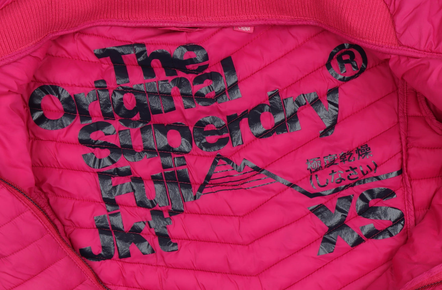Superdry Women's Pink XS Puffer Jacket - Stylish and Sporty