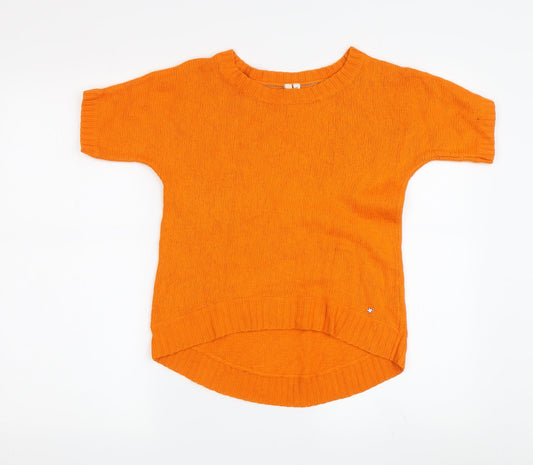 White Stuff Women's Orange Pullover Jumper, Size 10