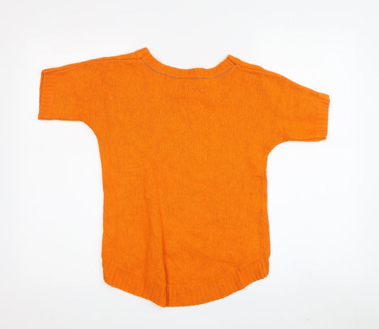 White Stuff Women's Orange Pullover Jumper, Size 10