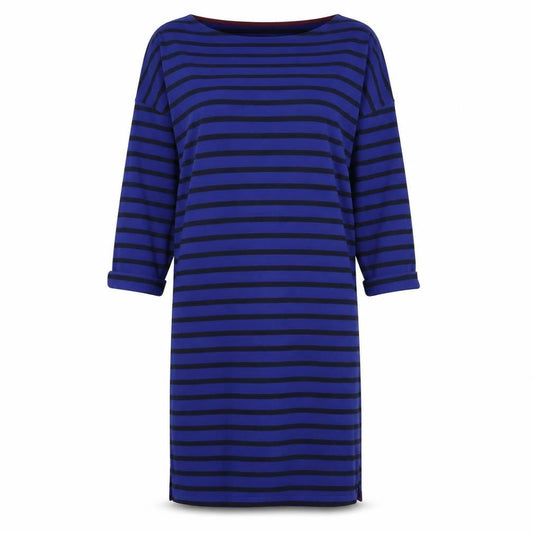 Boden Women's Blue Striped 3/4 Sleeve Dress