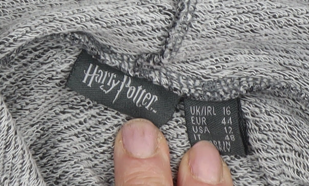 Harry Potter Women’s Grey Hoodie Size 16 Pullover