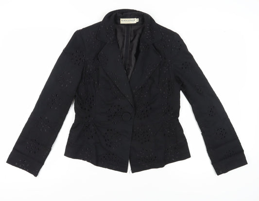 Simon Jeffery Women's Black Blazer Jacket Size 12