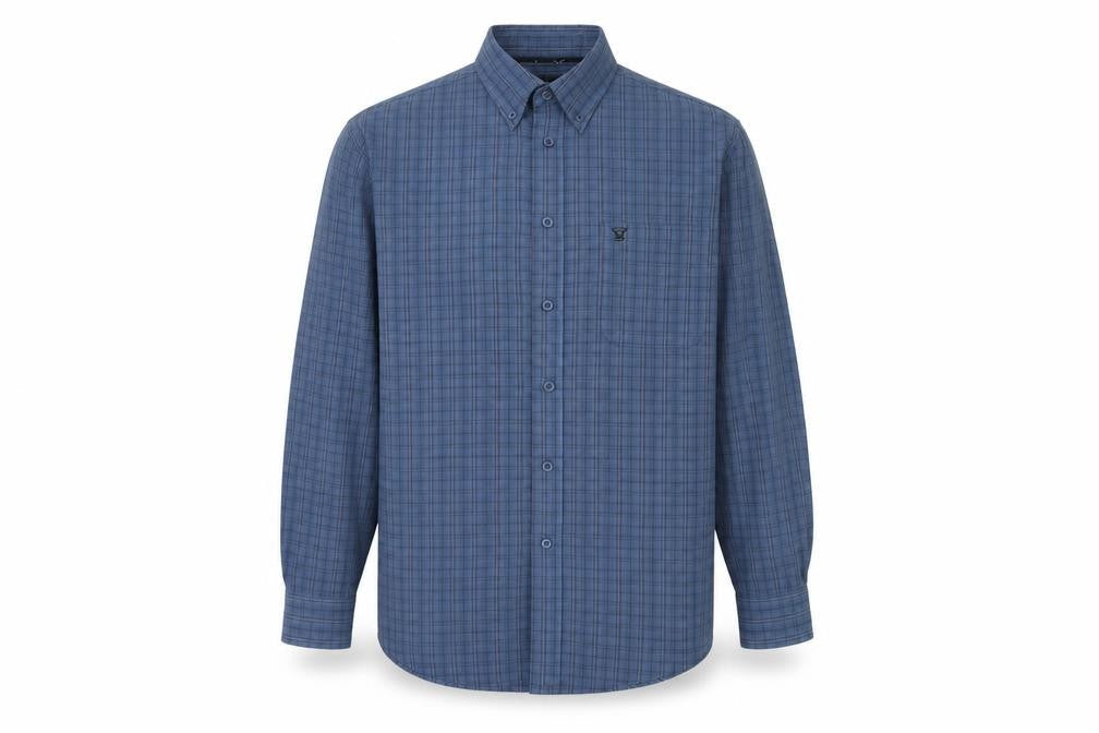 James Pringle Men's Blue Check Shirt Medium